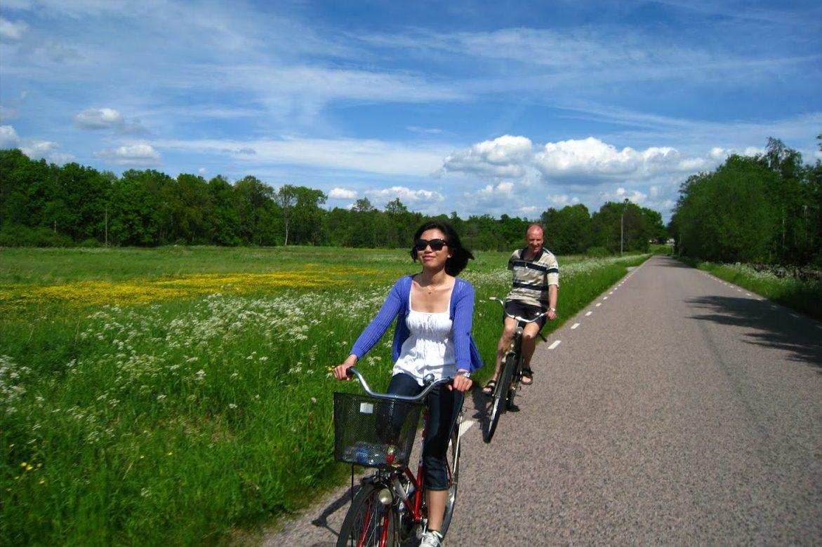 Countryside Biking on a private day trip to Sweden